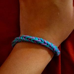 Light green and purple bracelet